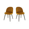 Chaise de restaurant en velours Erika (lot de 2)