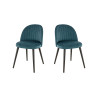 Chaise de restaurant en velours Erika (lot de 2)