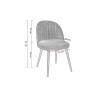 Chaise de restaurant en velours Erika (lot de 2)