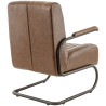 Fauteuil de restaurant en simili marron vintage Stan