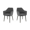 Fauteuil de restaurant en velours Erika (lot de 2)