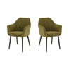 Fauteuil de restaurant en velours Erika (lot de 2)