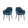 Fauteuil de restaurant en velours Erika (lot de 2)