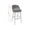 Tabouret de bistrot en velours Olga