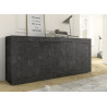 Buffet/bahut moderne 207 cm noir marbré Agathe