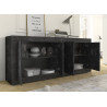 Buffet/bahut moderne 207 cm noir marbré Agathe