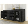 Buffet/bahut moderne 210 cm noir marbré Agathe