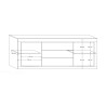 Buffet/bahut moderne 210 cm noir marbré Agathe