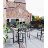 Tabouret de restaurant pour terrasse en rotin tressé Armisty