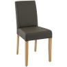 Chaise de restaurant hêtre massif et simili Clarisse (lot de 2)