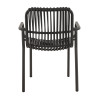 Fauteuil de brasserie empilable d'extérieur en rotin anthracite Conrad