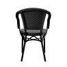 Fauteuil de brasserie empilable d'extérieur blanc/noir Driss