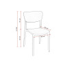 Chaise de brasserie empilable pour terrasse en fibre de verre Monza