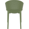 Fauteuil de restaurant empilable en fibre de verre Skyla (lot de 4)