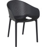 Fauteuil de restaurant empilable en fibre de verre Skyla (lot de 4)