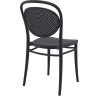 Chaise de brasserie empilable en polypropylène noir Marius