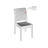 Chaise de bistrot empilable d'extérieur en polypropylène Jarie