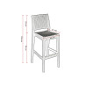 Tabouret de bistrot empilable en polypropylène gris foncé Jarie