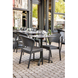 Chaise de bistrot empilable pour terrasse en polypropylène David