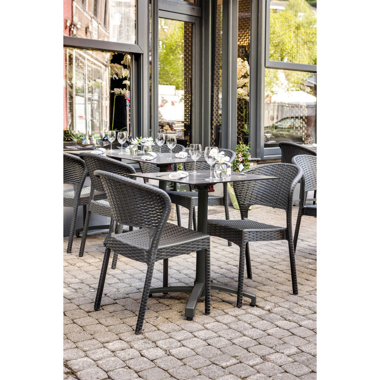 Chaise de bistrot empilable pour terrasse en polypropylène David