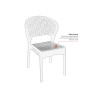 Chaise de bistrot empilable pour terrasse en polypropylène David