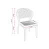 Chaise de bistrot empilable pour terrasse en polypropylène David