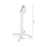 Pied de table d'extérieur pliable H 108 cm Vezoul