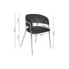 Fauteuils de restaurant en tissu Sileone (lot de 2)