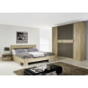 Chambre adulte contemporaine chêne clair/gris Fairmont