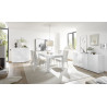 Buffet/bahut moderne 4 portes laqué blanc brillant Orlane