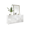 Buffet/bahut moderne 3 portes laqué blanc brillant Orlane