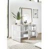 Buffet/bahut moderne 3 portes laqué blanc brillant Orlane