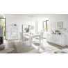 Buffet/bahut moderne 3 portes laqué blanc brillant Orlane