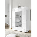 Vitrine moderne laquée blanc brillant Orlane