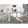 Table de salle à manger moderne laquée blanc brillant Orlane
