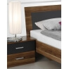 Chambre adulte contemporaine coloris prunier/gris Reveries