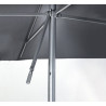 Parasol carré 250x250 en tissu anthracite Eolina