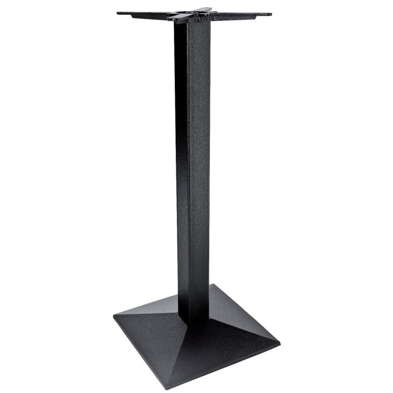 Pied de table de bar brasserie 43x43 en métal noir Rosane