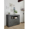 Buffet/bahut contemporain 110 cm coloris oxyde Luciana