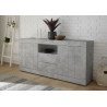 Buffet/bahut contemporain 184 cm gris béton Luciana