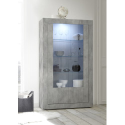 Vitrine contemporaine gris béton Luciana