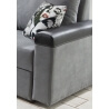 Canapé d'angle convertible contemporain en tissu coloris gris Rico