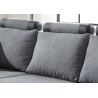 Canapé d'angle convertible contemporain en tissu coloris gris Rico
