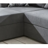 Canapé d'angle convertible contemporain en tissu coloris gris Rico