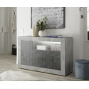 Buffet/bahut contemporain 138 cm béton/oxyde Luciana