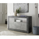 Buffet/bahut contemporain 138 cm oxyde/béton Luciana