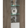 Vaisselier/argentier contemporain avec éclairage coloris blanc/memphis oak Barry