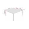 Bureau bench 2 personnes pieds massif Online K