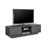 Meuble TV moderne 139 cm noir marbré Carrat