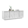 Buffet/bahut moderne 180 cm blanc marbré Carrat